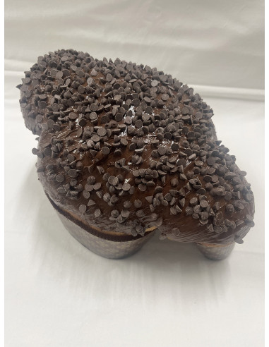 Colomba al cioccolato con gocce di cioccolato